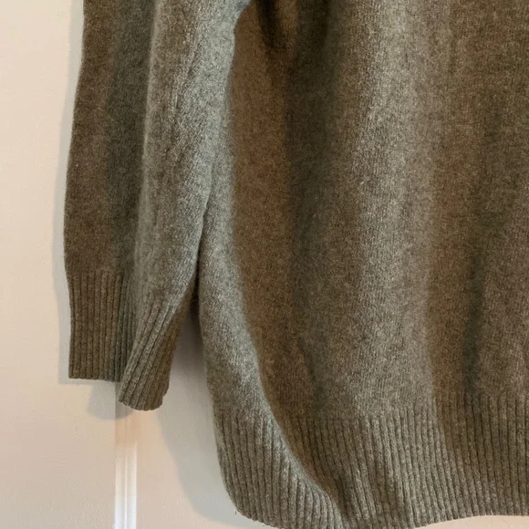 Rare Vintage DLN Di Laren Wool Blend Green Polo Sweater Size XL